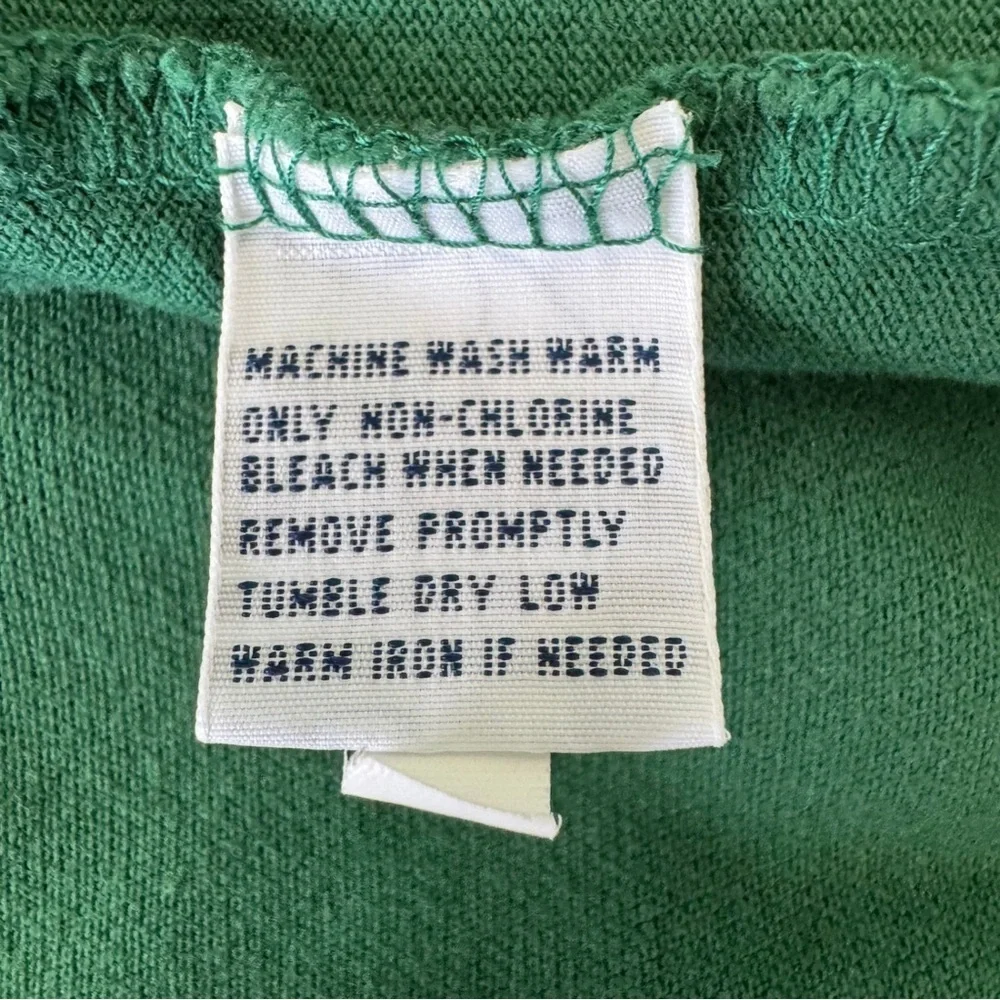 Polo Ralph Lauren Men’s Vintage Green Polo L Navy Collar Zip Snap‎ Closure EUC